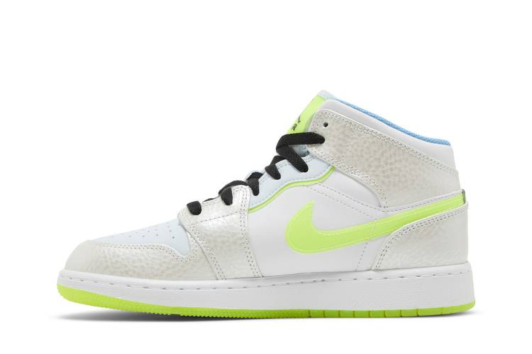 Кроссовки Air Jordan 1 Mid SE GS 'Warped Swoosh'