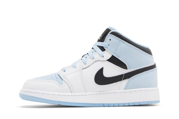Кроссовки Air Jordan 1 Mid SE GS 'White Ice Blue'
