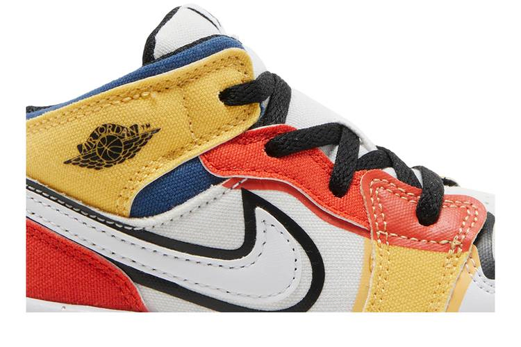 Кроссовки Air Jordan 1 Mid SE TD 'Multi-Color Canvas'