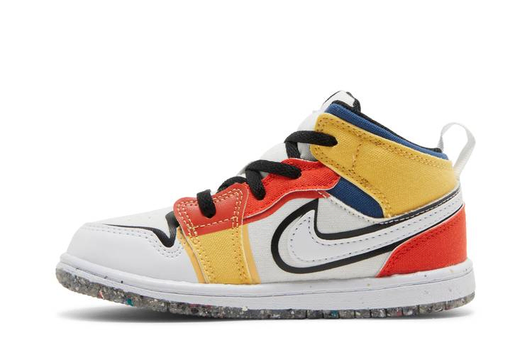 Кроссовки Air Jordan 1 Mid SE TD 'Multi-Color Canvas'