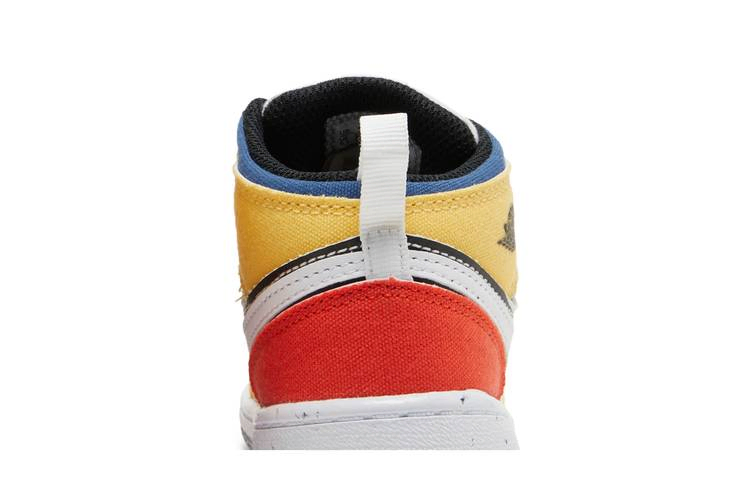 Кроссовки Air Jordan 1 Mid SE TD 'Multi-Color Canvas'