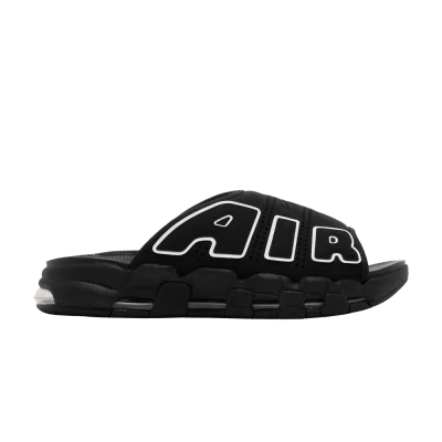 Nike Air More Uptempo Slide 'Black - Grey Sole'