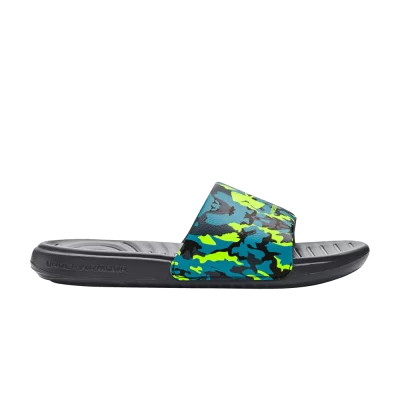 Under Armour Ansa Graphic Slide GS 'Blue Lime Surge Camo'