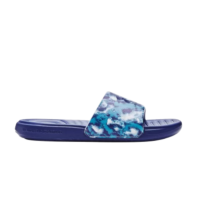 Under Armour Ansa Graphic Slide GS 'Sonar Blue Paint Smudge'