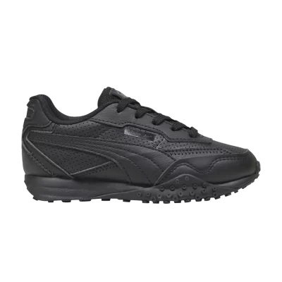 Puma Blacktop Rider Leather Little Kid 'Black Shadow Grey'