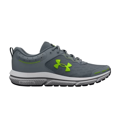 Under Armour Charged Assert 10 4E Wide 'Gravel Lime Surge'