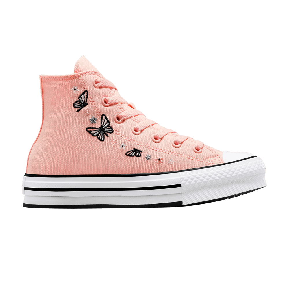 Кроссовки Converse Chuck Taylor All Star EVA Lift High GS 'Butterflies'