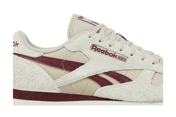 Кроссовки Reebok Classic Leather 'Beige Classic Burgundy'
