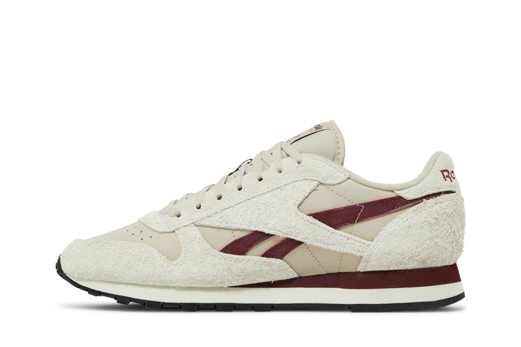 Кроссовки Reebok Classic Leather 'Beige Classic Burgundy'