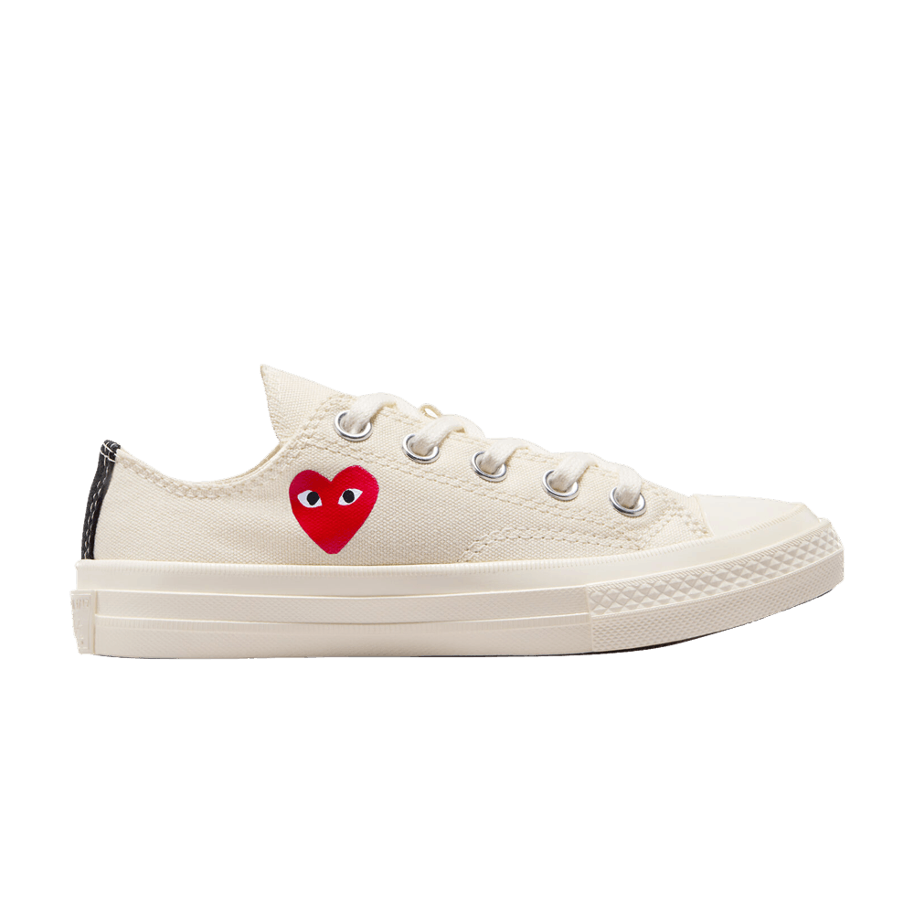 Converse Comme des Garcons PLAY x Chuck 70 Low PS Single Heart Milk A08807C