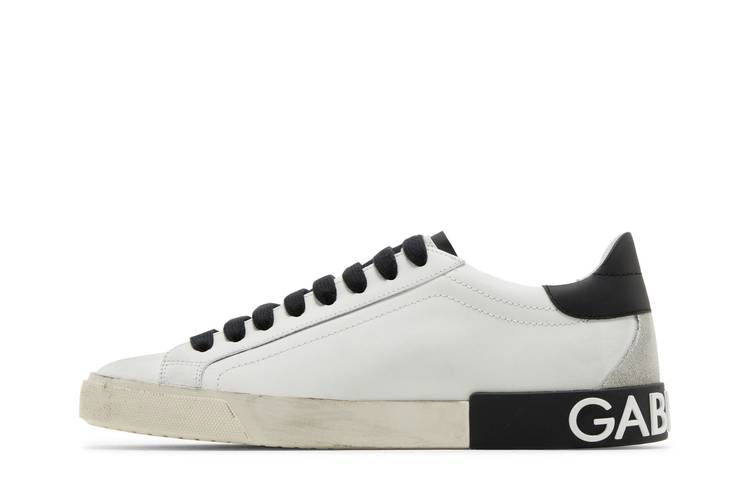 Кроссовки Dolce & Gabbana Portofino Vintage 'DG Logo Print - White Black'