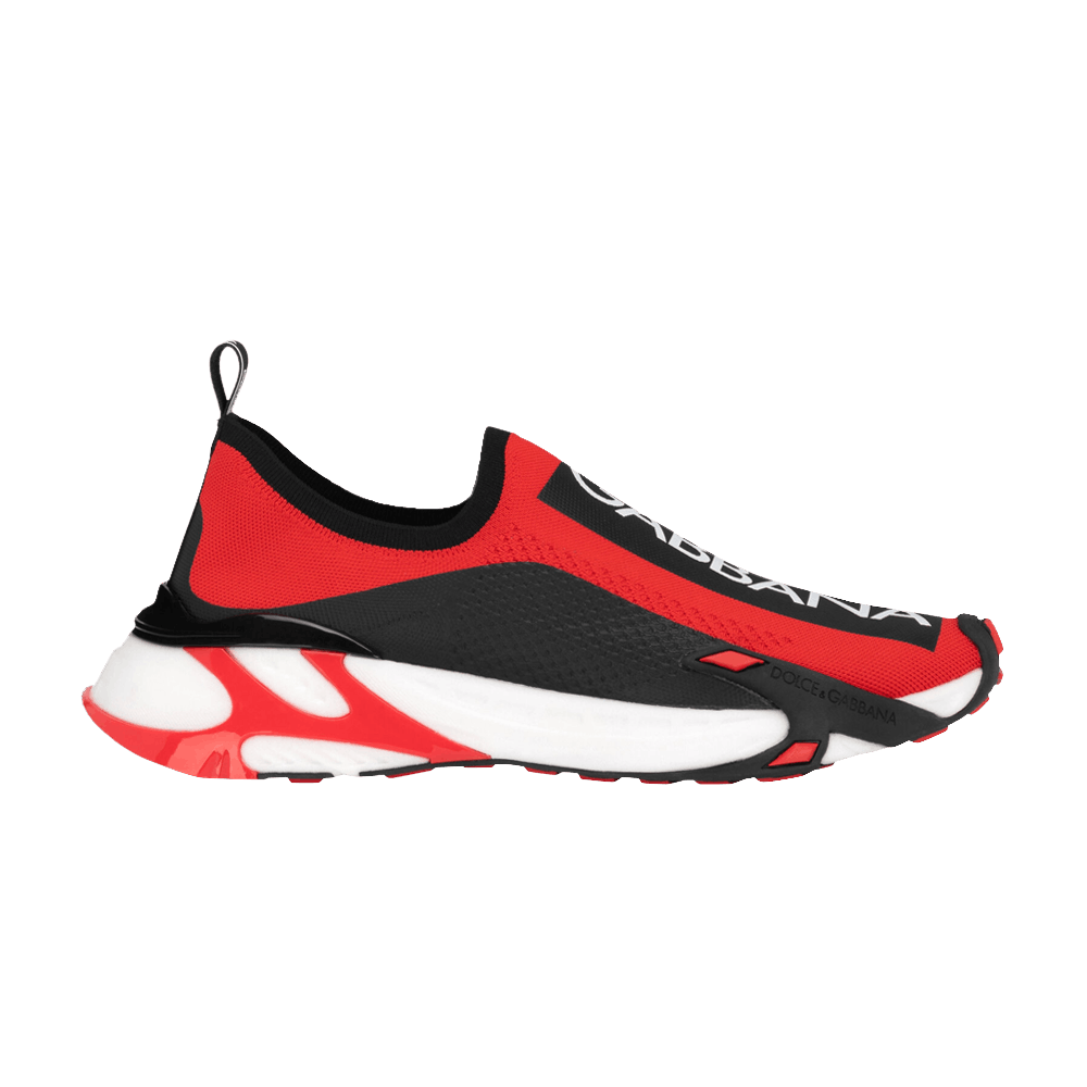 Кроссовки Dolce & Gabbana Stretch Mesh Fast Sneaker 'Red Black'