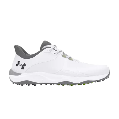 Under Armour Drive Pro Spikeless Golf Wide 'White Metallic Gun Metal'