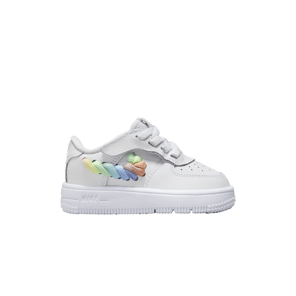Кроссовки Nike Force 1 Low LV8 EasyOn TD 'Rainbow Lace Swoosh'