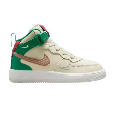 Nike Force 1 Mid EasyOn SE PS 'Coconut Milk Stadium Green'