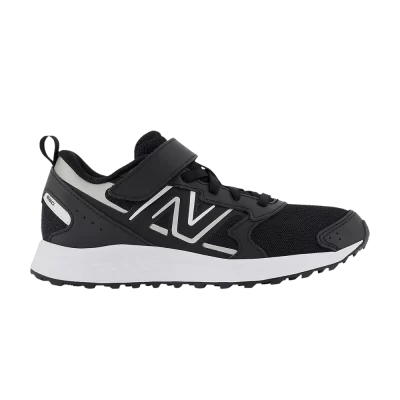 New Balance Fresh Foam 650 Bungee Lace Top Strap Big Kid 'Black Metallic Silver'