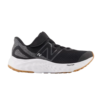 New Balance Fresh Foam Arishi v4 Bungee Lace Little Kid 'Black White Gum'