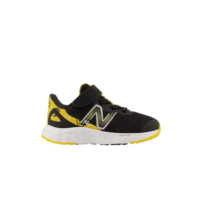 New Balance Fresh Foam Arishi v4 Bungee Lace Top Strap Toddler Wide 'Black Marigold Smiley'