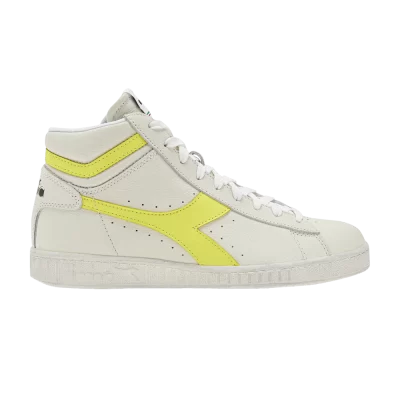 Diadora Game High Flou Waxed 'White Lemon Yellow Fluo'