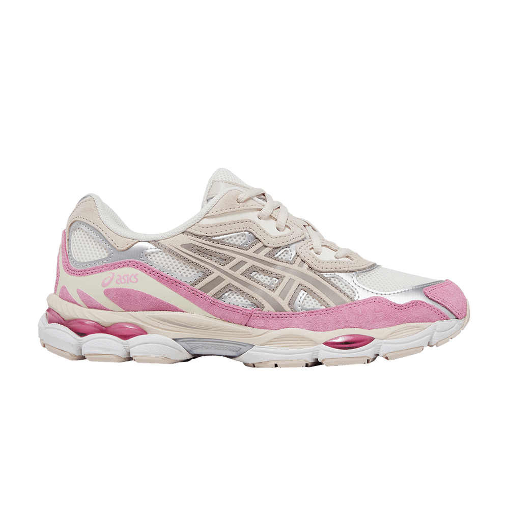 Pink and white asics best sale