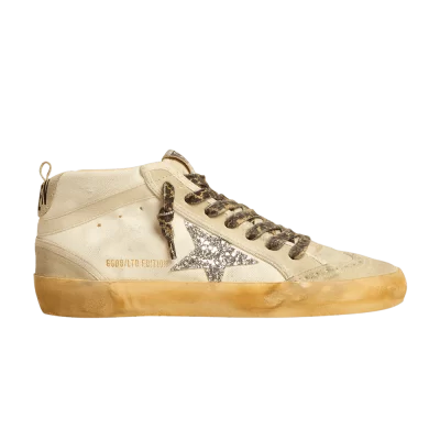 Golden Goose Wmns Mid Star 'Leopard Laces Silver Glitter'