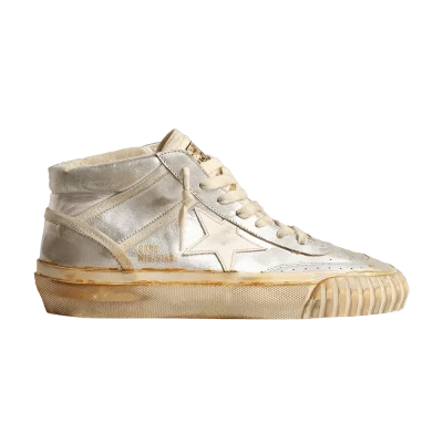 Golden Goose Wmns Mid Star 'Silver Metallic Yellowed Foxing'