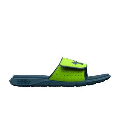 Under Armour Ignite Pro Slide GS 'Lime Surge Static Blue'