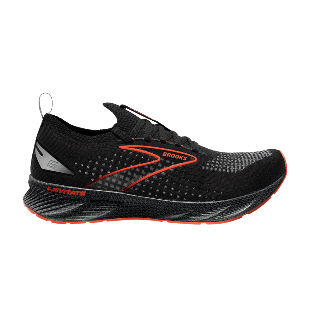 Кроссовки Brooks Levitate StealthFit 6 'Black Spicy Orange'
