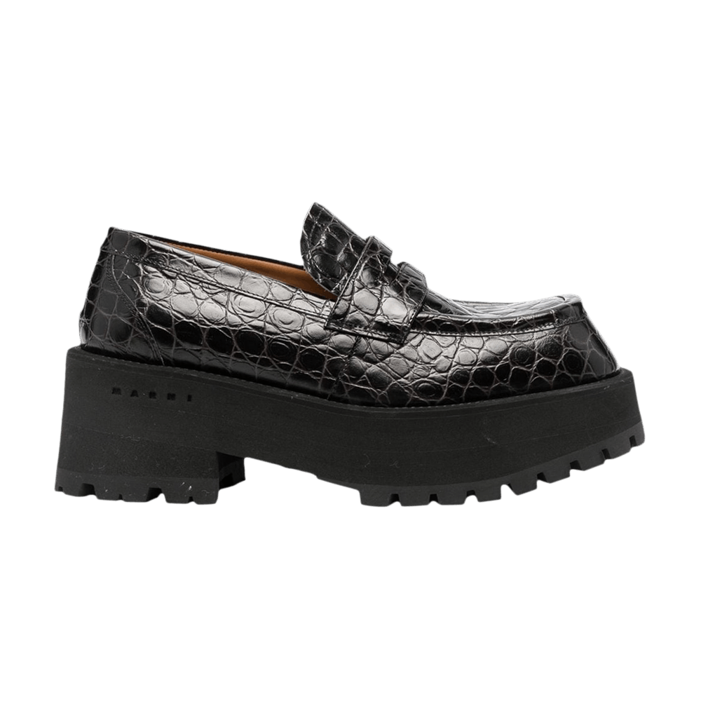 Кроссовки Marni Wmns Chunky Moccasin 'Black Croc'