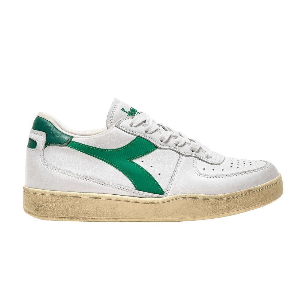 Кроссовки Diadora Mi Basket Low Used 'White Verdant Green'