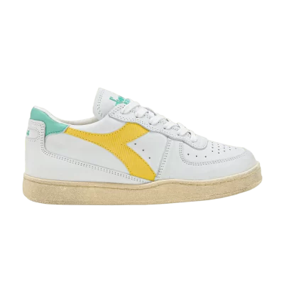 Diadora Mi Basket Low Used 'White Yellow Croms'