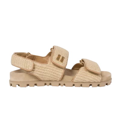 Miu Miu Wmns Sporty Stuoia Raffia Sandal 'Natural'