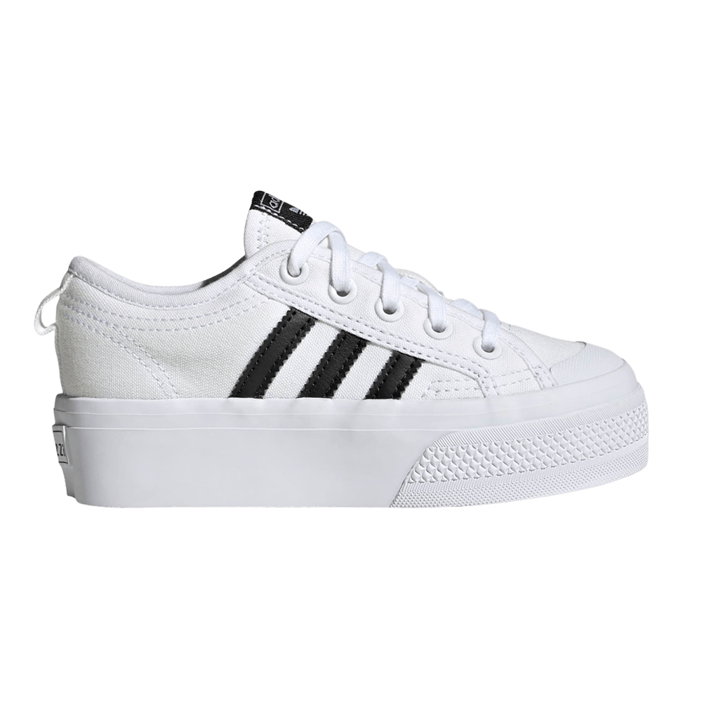 Кроссовки Adidas Nizza Platform J 'White Black'