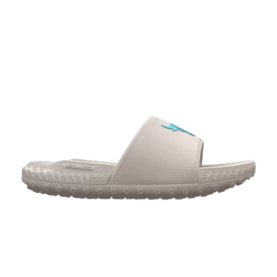 Under Armour Project Rock 3 Slide 'Grey Matter Blue Surf'