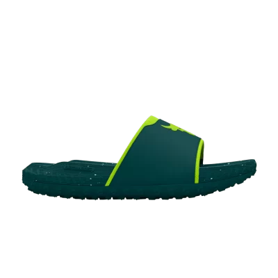 Under Armour Project Rock 3 Slide 'Hydro Teal High Vis Yellow'