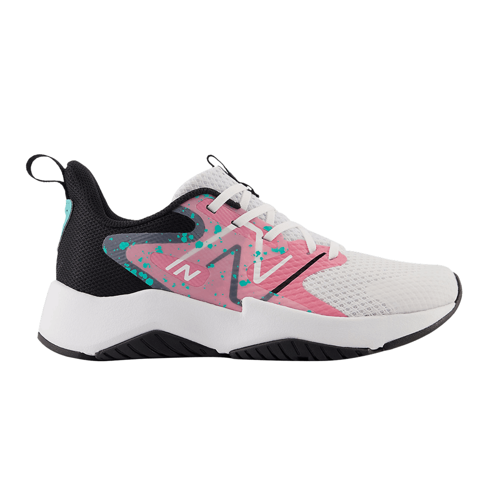 Кроссовки New Balance Rave Run v2 Big Kid 'White Real Pink Paint Splatter'