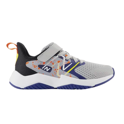 New Balance Rave Run v2 Bungee Lace Top Strap Big Kid 'Rain Cloud Blaze Orange'