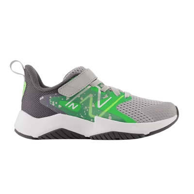 New Balance Rave Run v2 Bungee Lace Top Strap Big Kid Wide 'Raincloud Pixel Green'