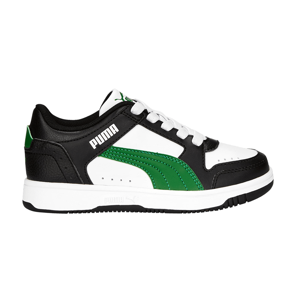 Кроссовки Puma Rebound Joy Low Little Kid 'Black White Green'