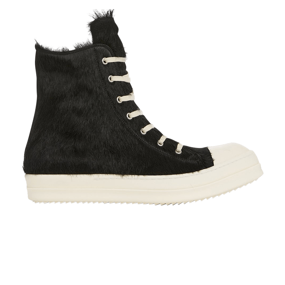 Кроссовки Rick Owens Lido Sneakers 'Black Cow Fur'
