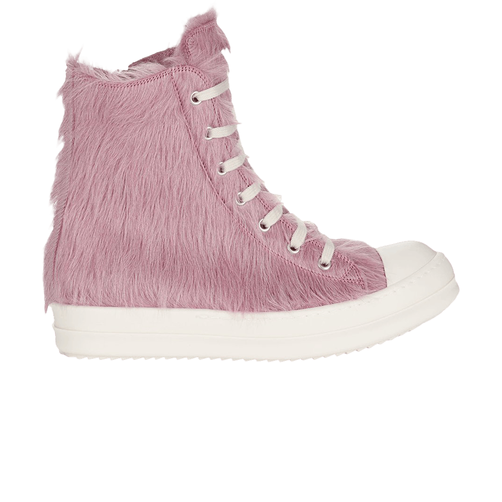 Кроссовки Rick Owens Wmns Lido Runway High Sneaker 'Dusty Pink Cow Fur'