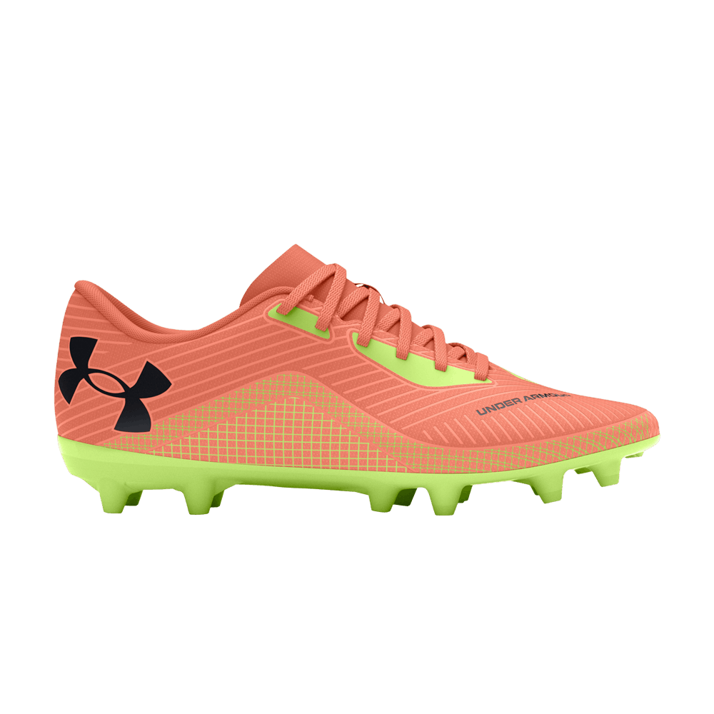 Кроссовки Under Armour Shadow Select 2 FG Jr 'Flare Orange Morph Green'