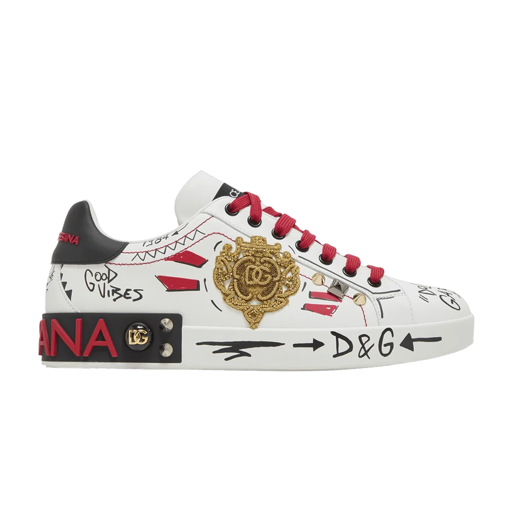Кроссовки Dolce & Gabbana Portofino 'Embroidery and Studs'