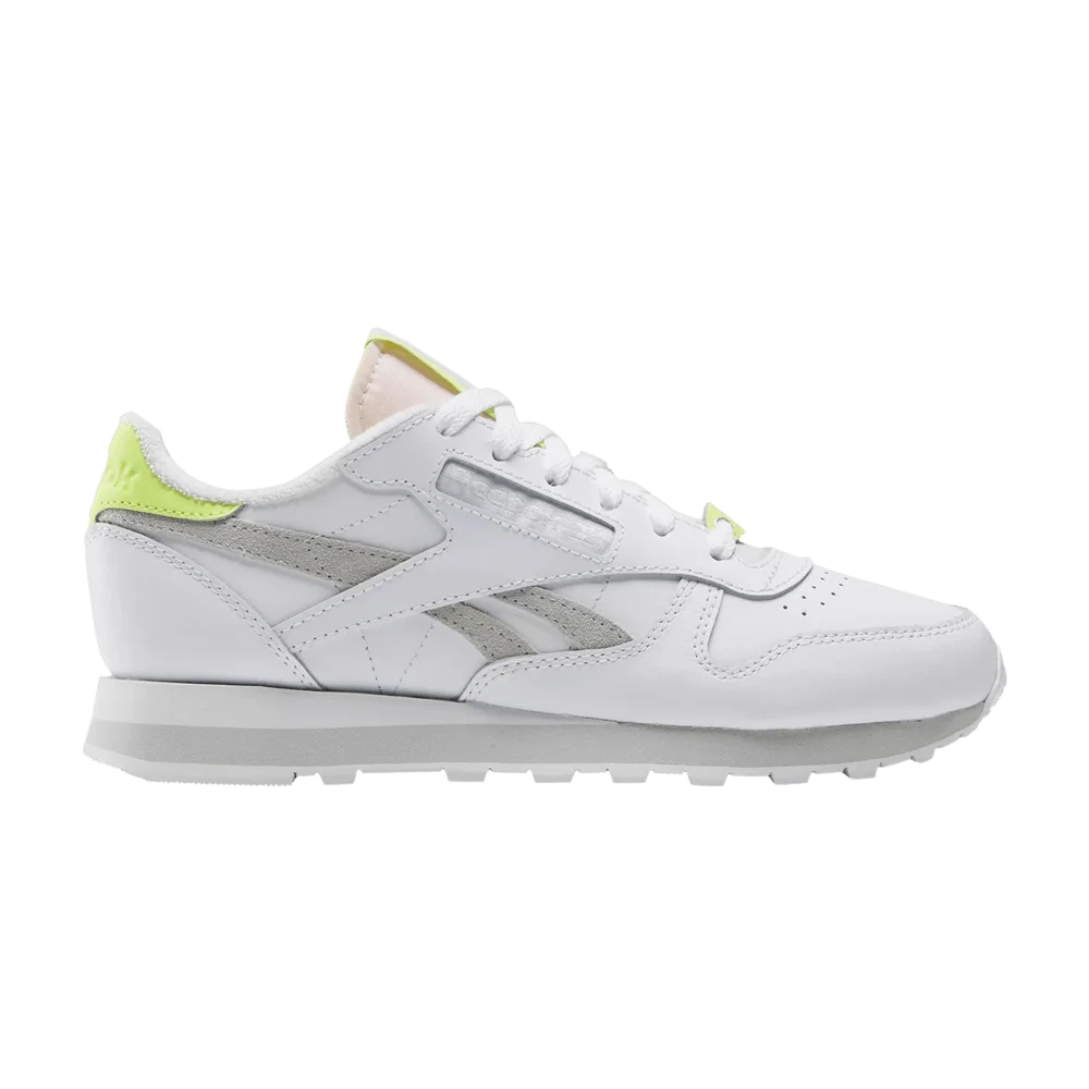 Кроссовки Reebok Wmns Classic Leather 'White Acid Yellow'