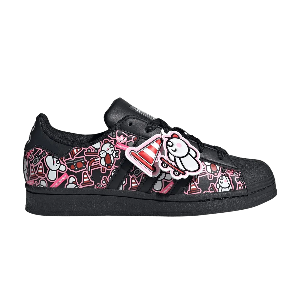 Кроссовки James Jarvis x adidas Originals Superstar Big Kid 'Abstract Trefoil'