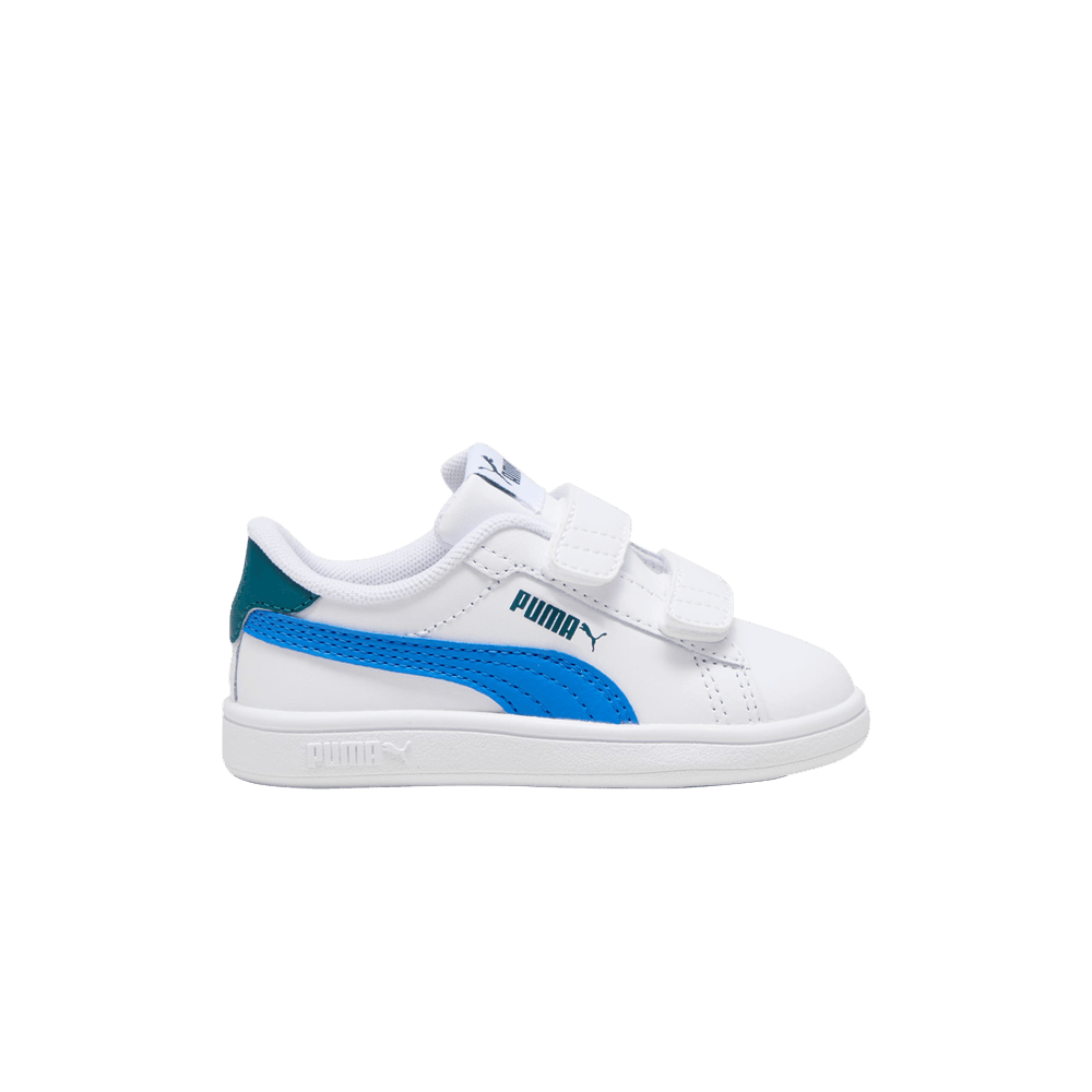 Кроссовки Puma Smash 3.0 Leather Velcro Toddler 'White Hyperlink Blue Green'