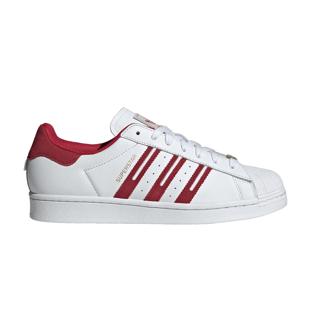 Кроссовки adidas Superstar 'Embroidered Red Stripes'
