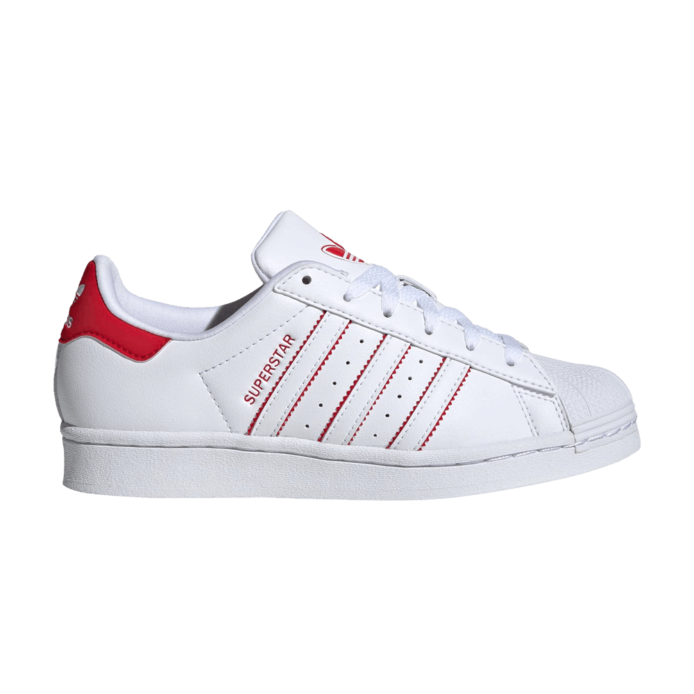 Кроссовки adidas Superstar K 'White Scarlet'
