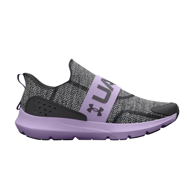 Under Armour Surge 3 Slip GS 'Jet Grey Nebula Purple'