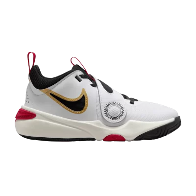 Nike Team Hustle D11 GS 'White Gold University Red'